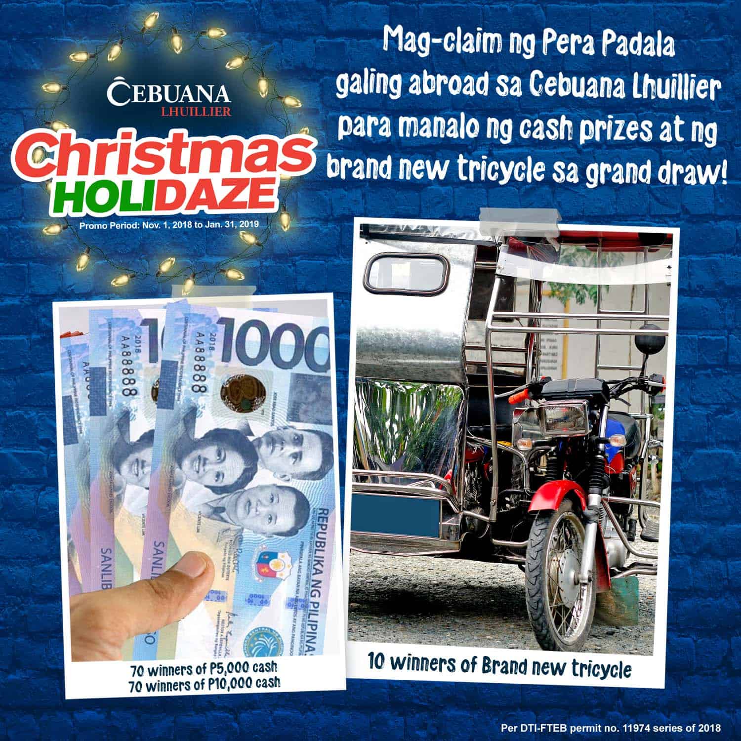Cebuana Christmas Holidaze Promo Mechanics