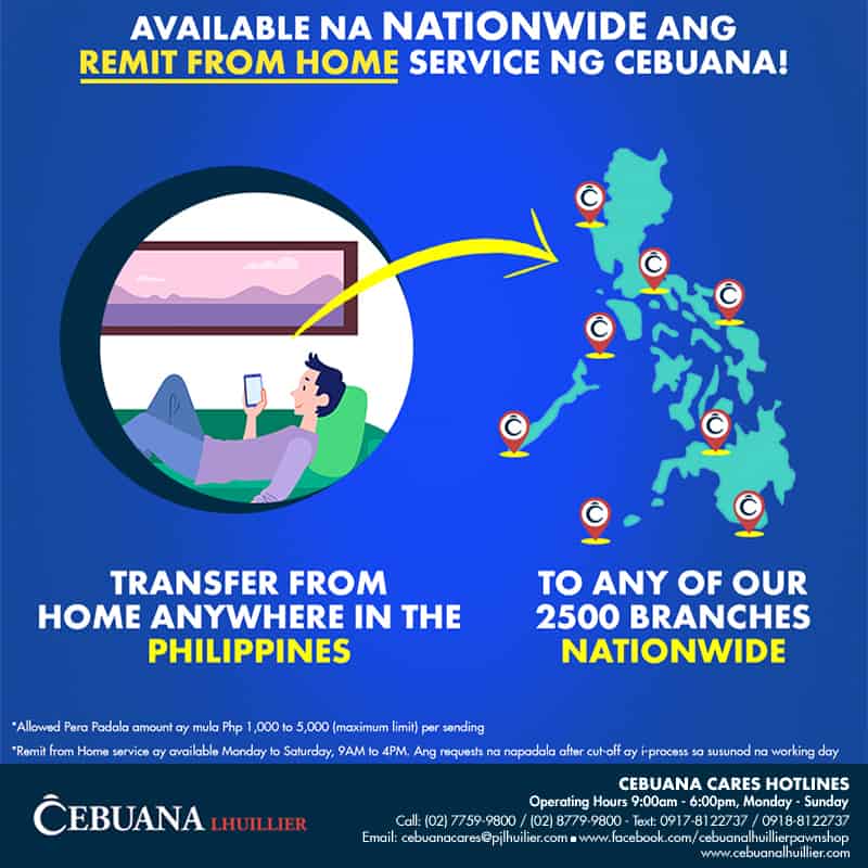 Cebuana Lhuillier makes remittance available at your home