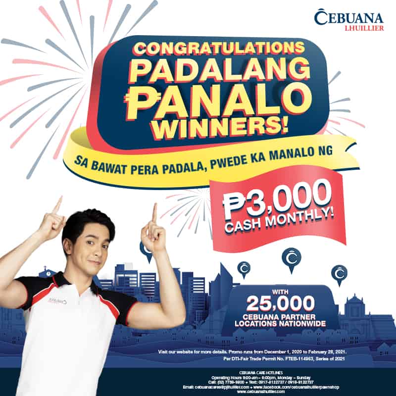 Padalang Panalo Winners 2021 | Cebuana Lhuillier Pawnshop